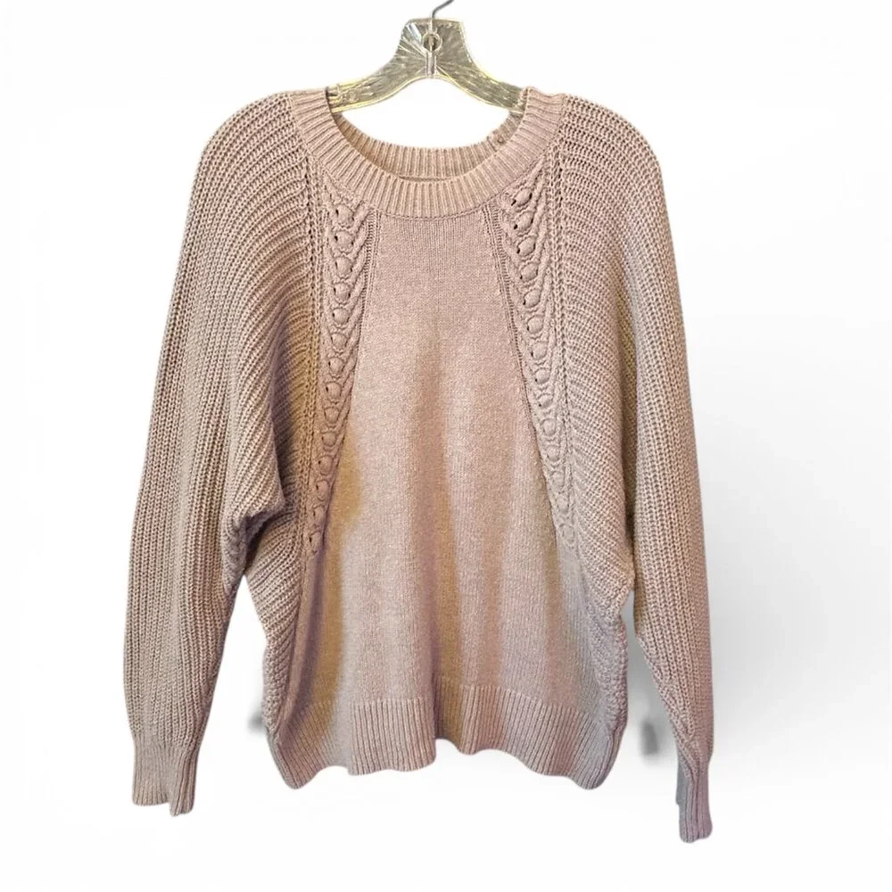 Simply Vera Vera Wang Braided Cable Dolman Sweater - Size Small - Picture 2 of 10